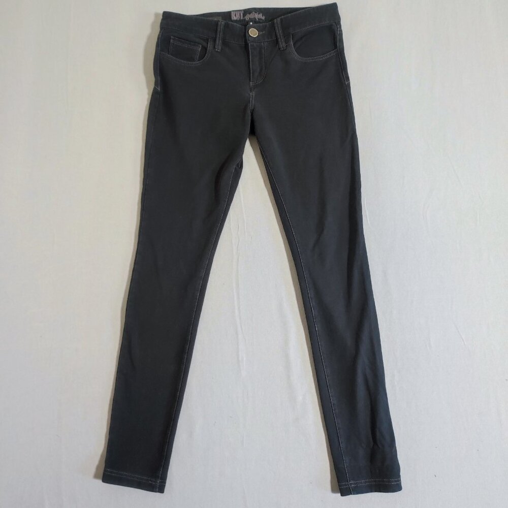 KUT from the Kloth jeans women's sz 8 black colour Jennifer Ultra Skinny stretch
